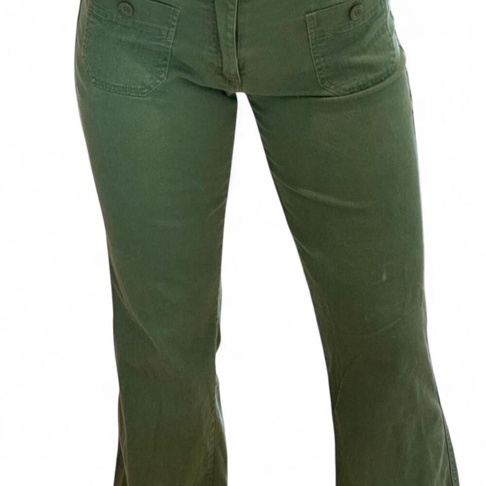American-vintage Women's Green and Khaki Trousers